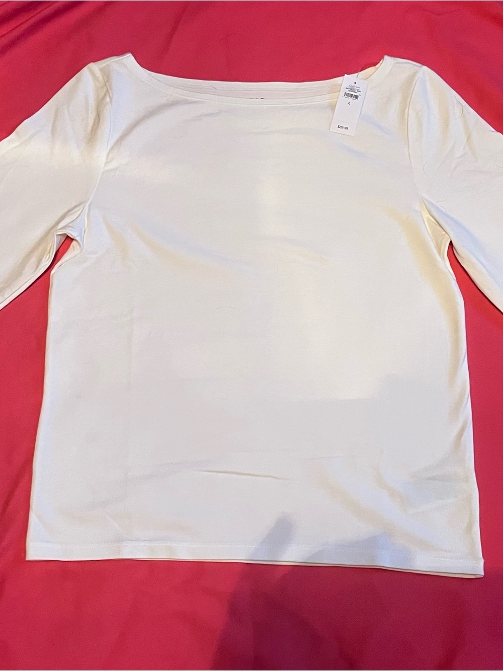 NEW WITH TAG - GAP classic boatneck top - L